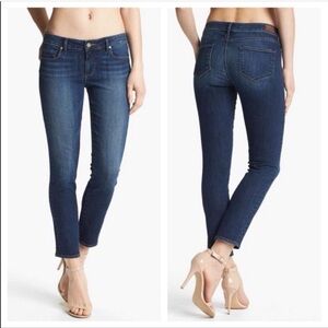 PAIGE Dark Blue Skyline Ankle Peg Jeans
